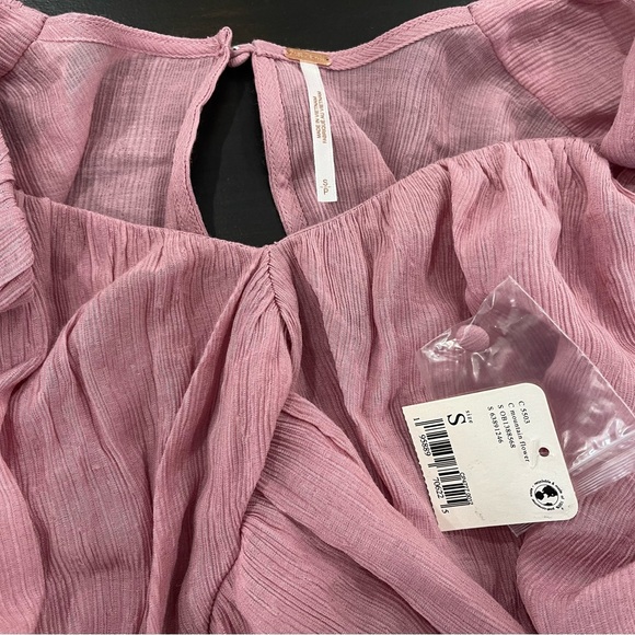 NWT Free People Daia Sheer Balloon Sleeve Top Sz Small - Picture 7 of 8